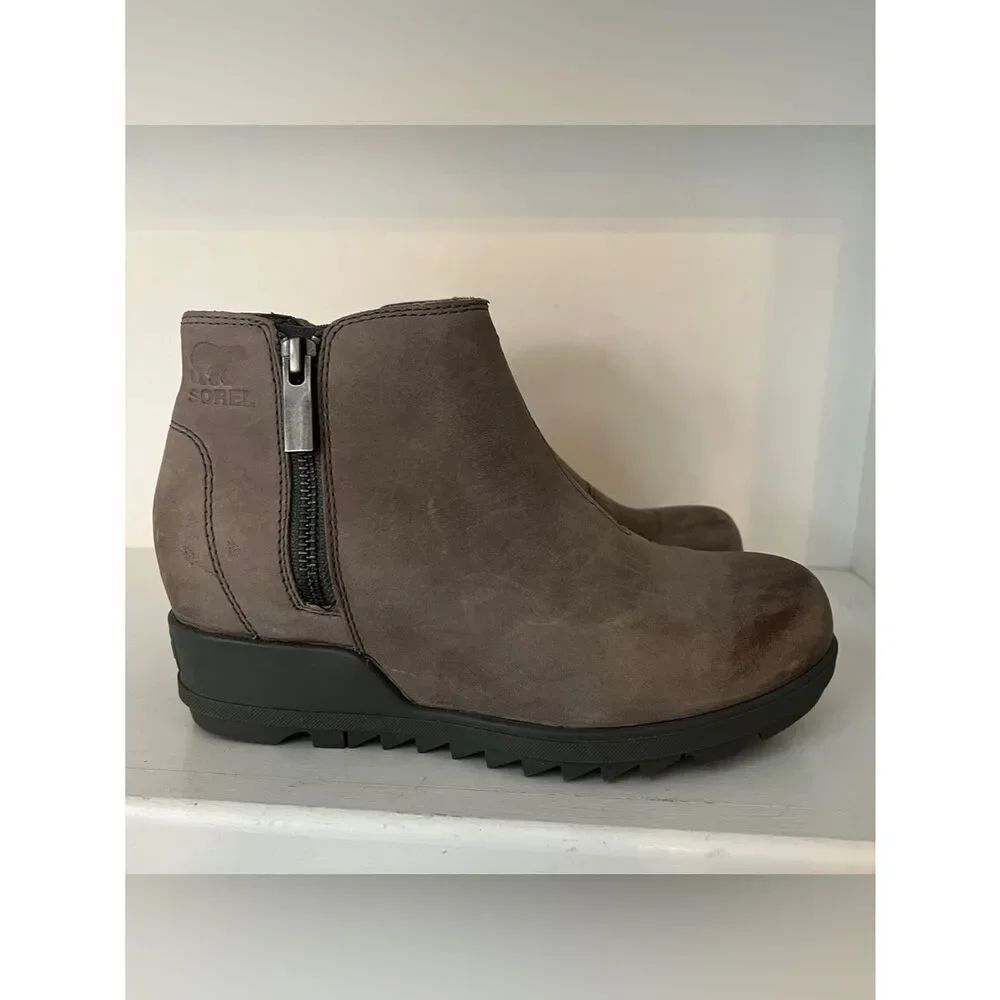 Sorel Evie Women's Boot Wedge Gray Size 6